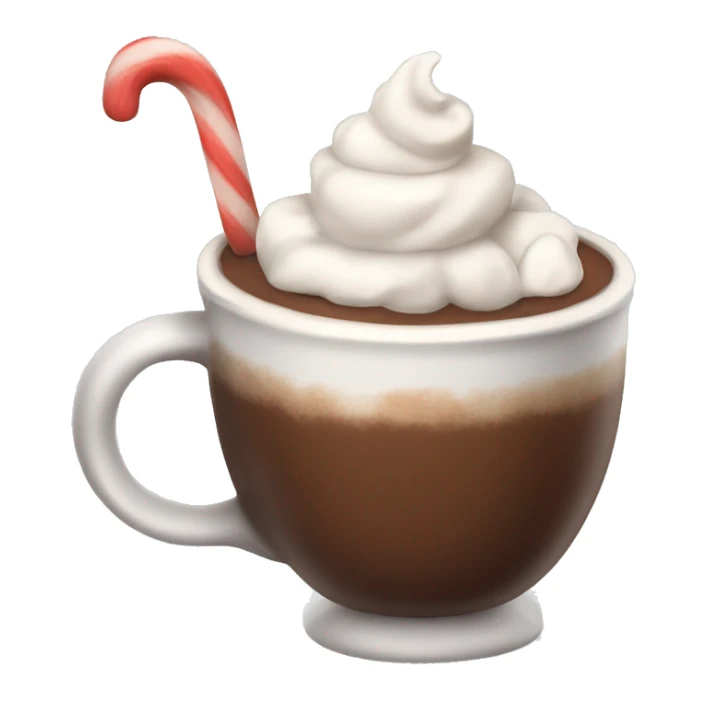 hot chocolate with marshmallow and whipped cream sticker