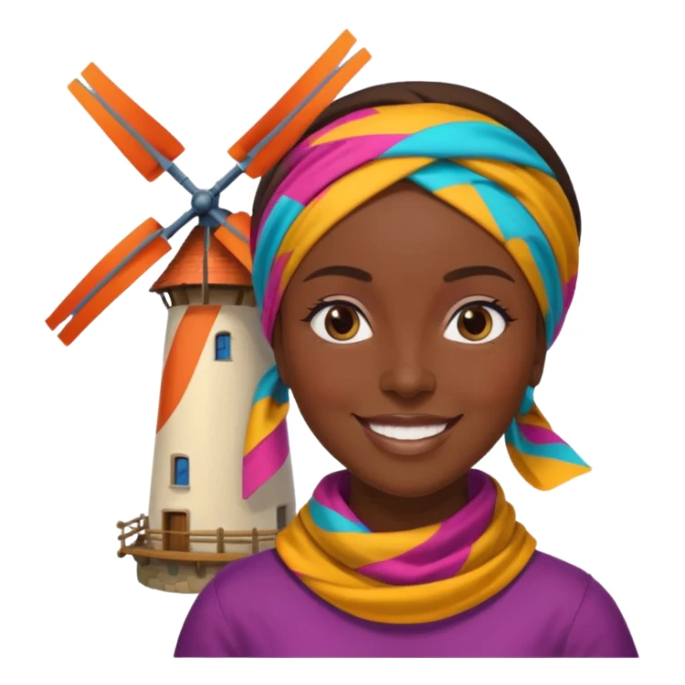 black woman  with Windmills sticker