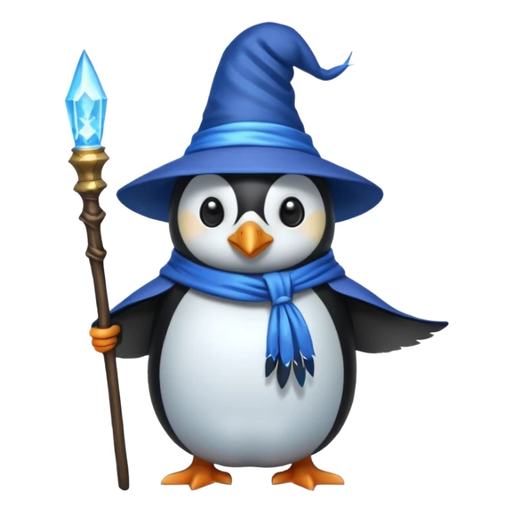 Penguin Wizard sticker