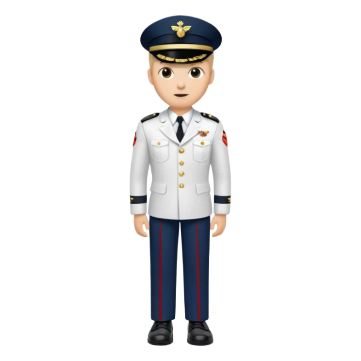 A marine dress up in dress blues. sticker
