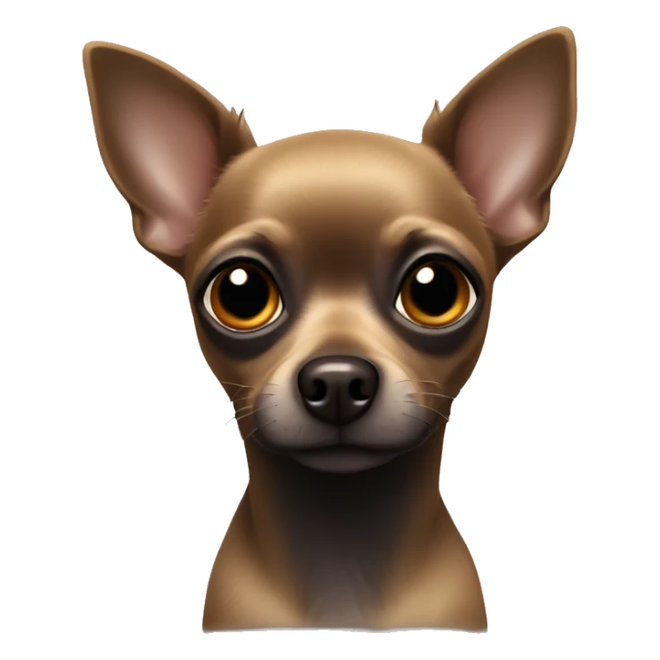 black chihuahua with in the middle of its face and brown eyes sticker