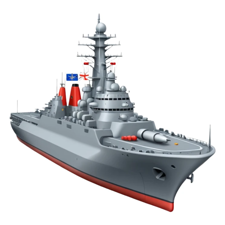 generate a very realistic missile cruiser, Admiral Zozulya sticker
