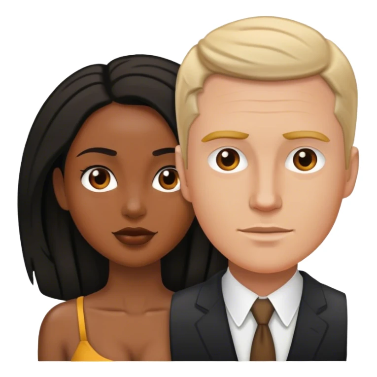 white men with Ebony women sticker