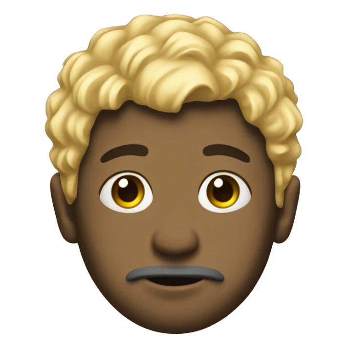 Somone with a blonde hair and he homeless sticker