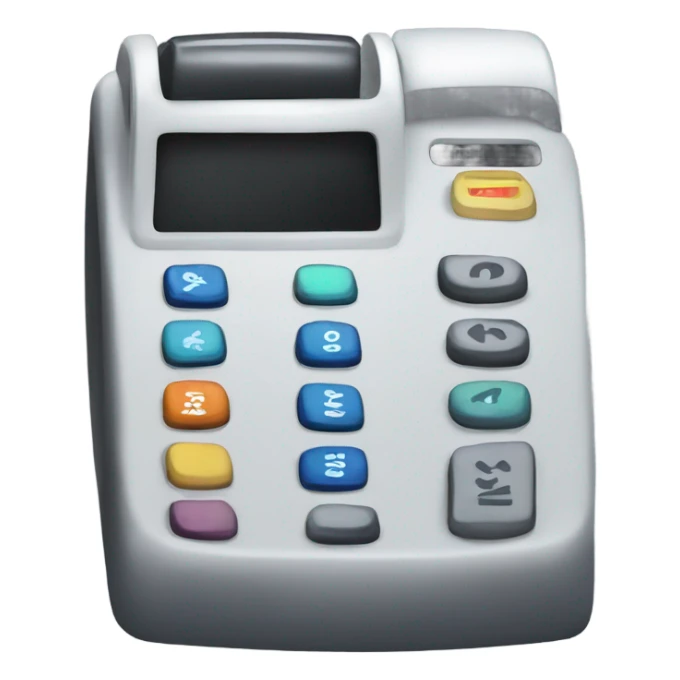 credit card terminal no buttons sticker
