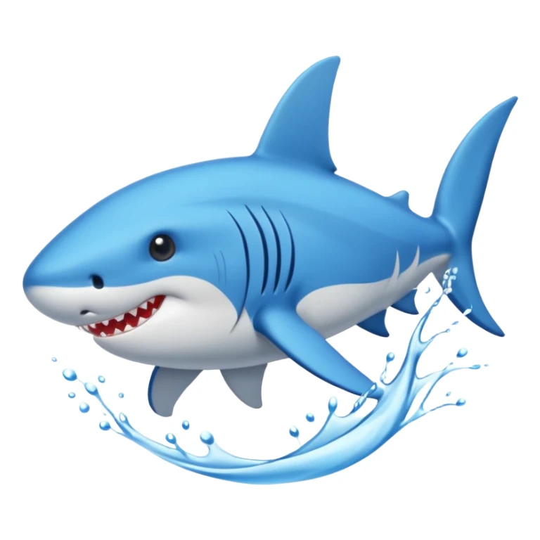 Un tiburón con tenis azules  sticker