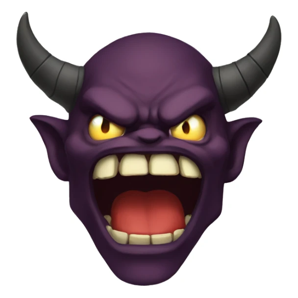 Ominous big mouth demon sticker