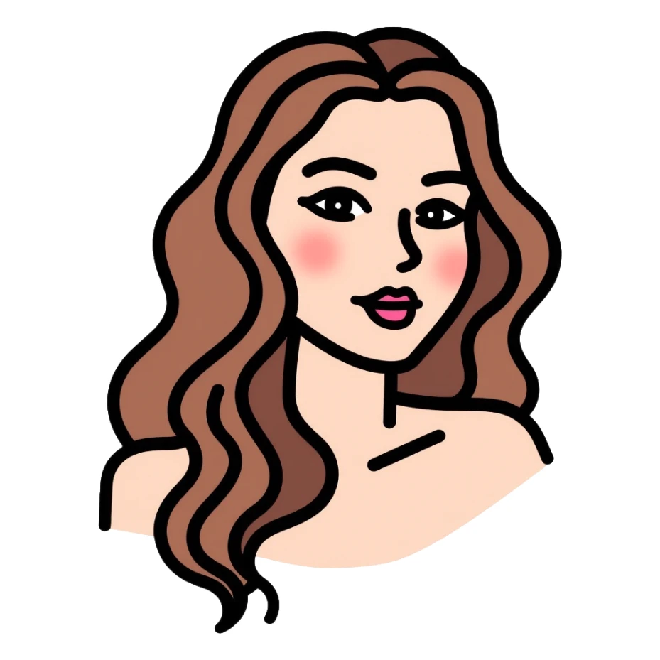 stylish hair, beautiful hairstyle sticker