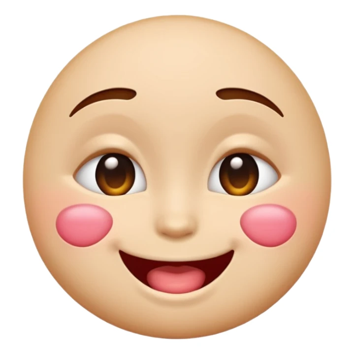 A single emoji that's feeling extreme happiness. Blushing and feeling in love. Grinning and smiling and making a kissy face. Something sweet and perfect to send to someone you love. Not a familiar love something deep and profound. Something unique. sticker