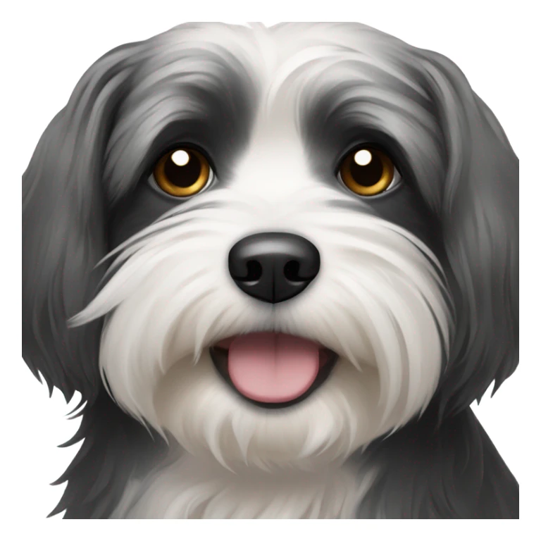 Black and white Havanese dog crying sticker