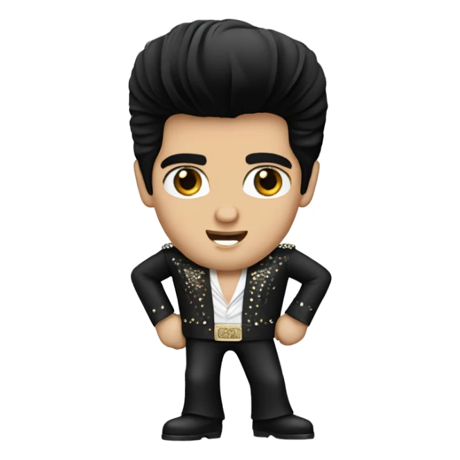 Elvis Presley, man with blue eyes and black hair sticker
