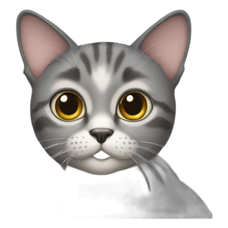 Cat with big eyes sticker