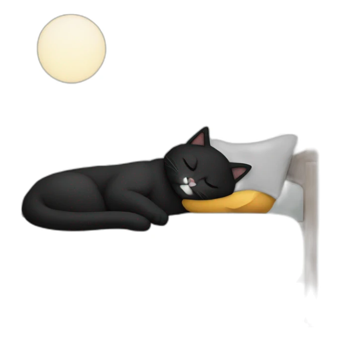 a men sleeping with a blac k cat on this bed sticker