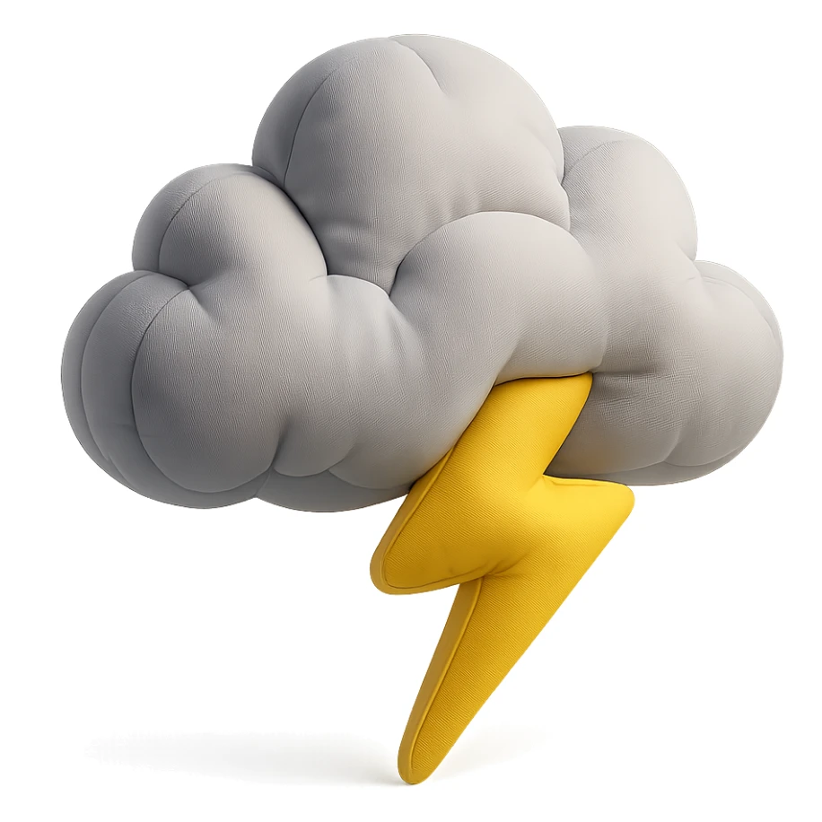 thunderstorm cloud with lightning sticker