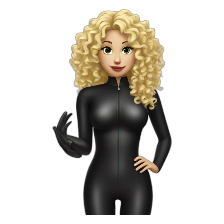 curly-blonde-woman-latex-black-catsuit sticker