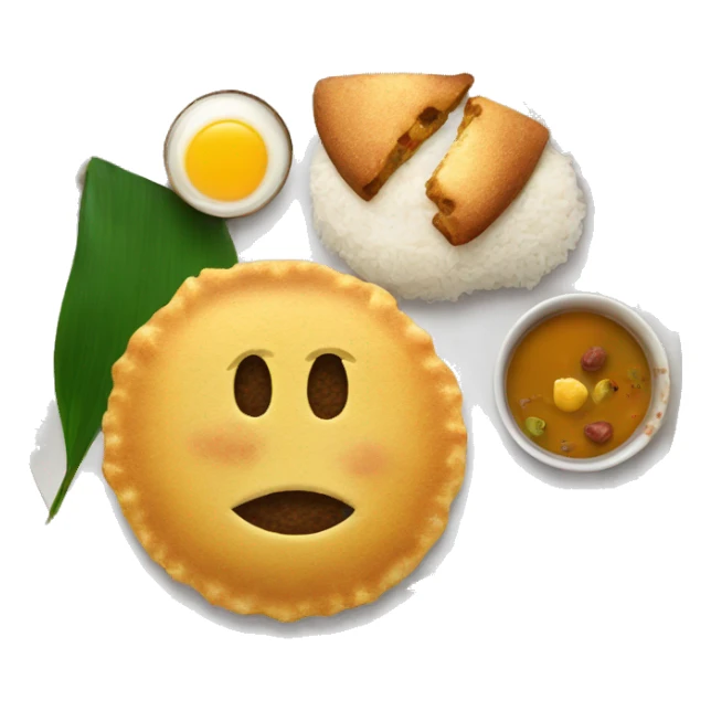 tamilnadu morning breakfast pongal image in a plate sticker