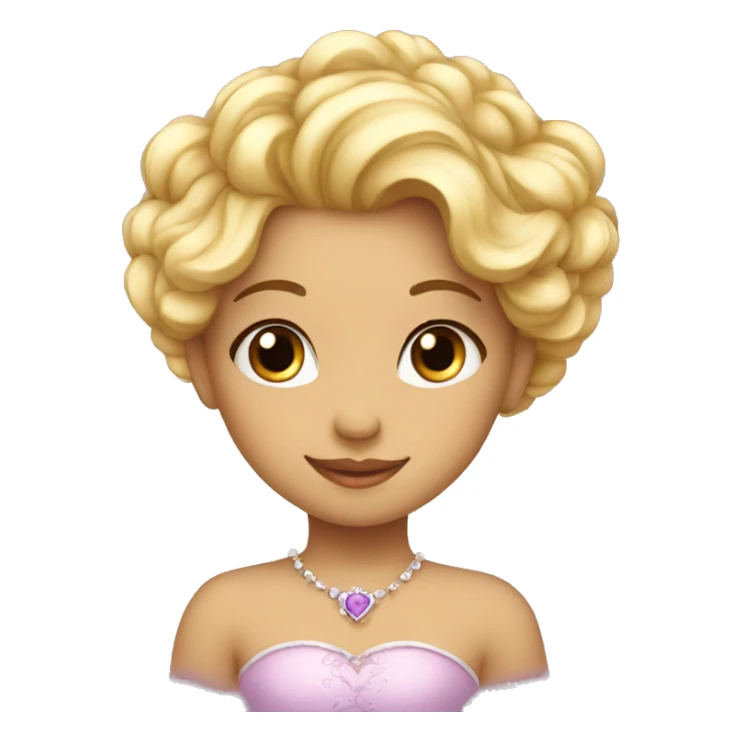 little cute princess in love with prince sticker