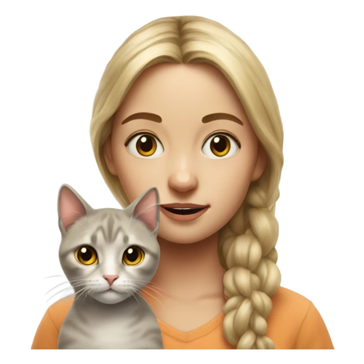 realistic portrait of girl with hellow kitty sticker