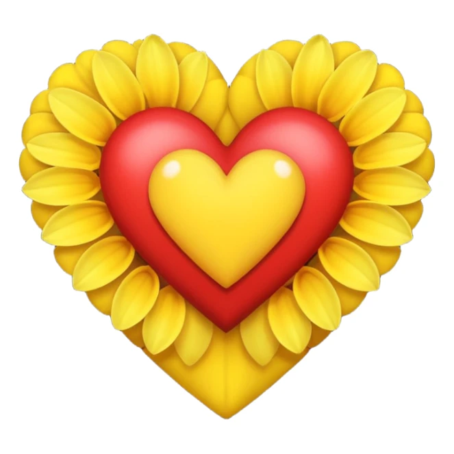 a yellow flower heart emoji sticker