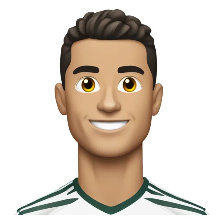 Cristiano Ronaldo' detailed and not symetric face sticker