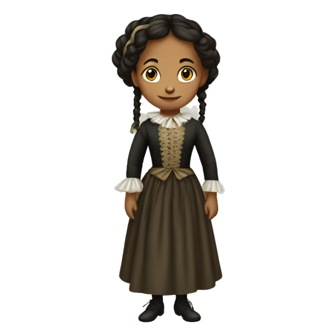
young girl in 19th century costume sticker