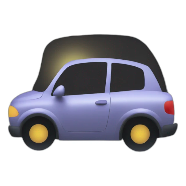 A car driving in the night on a steet sticker