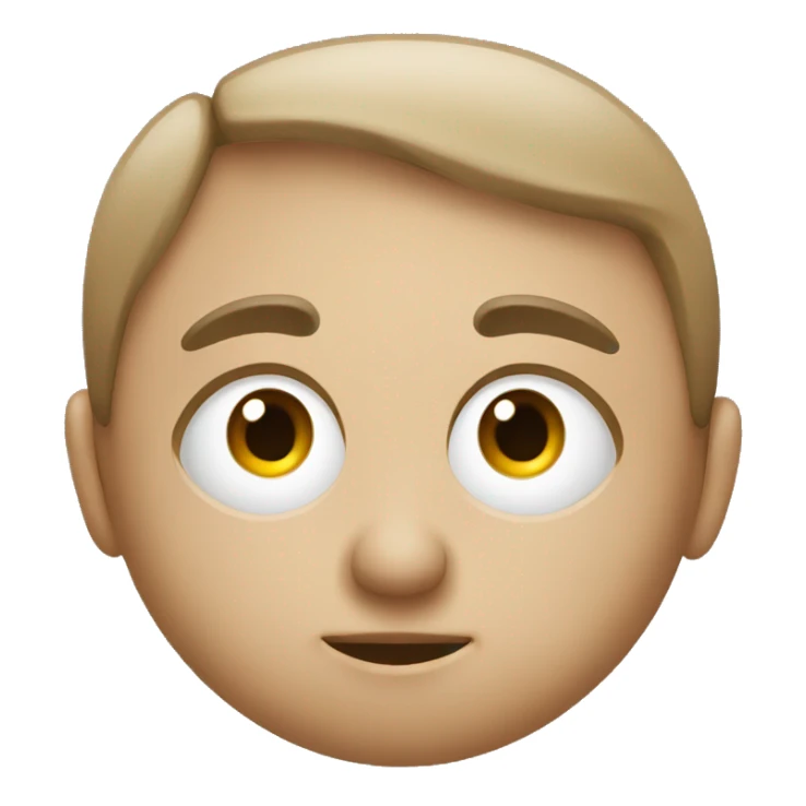 side view of round face, single eye staring at you sticker