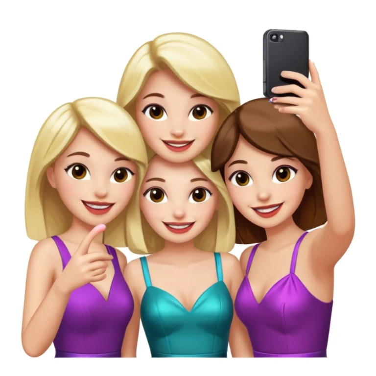 girls taking selfie in club sticker