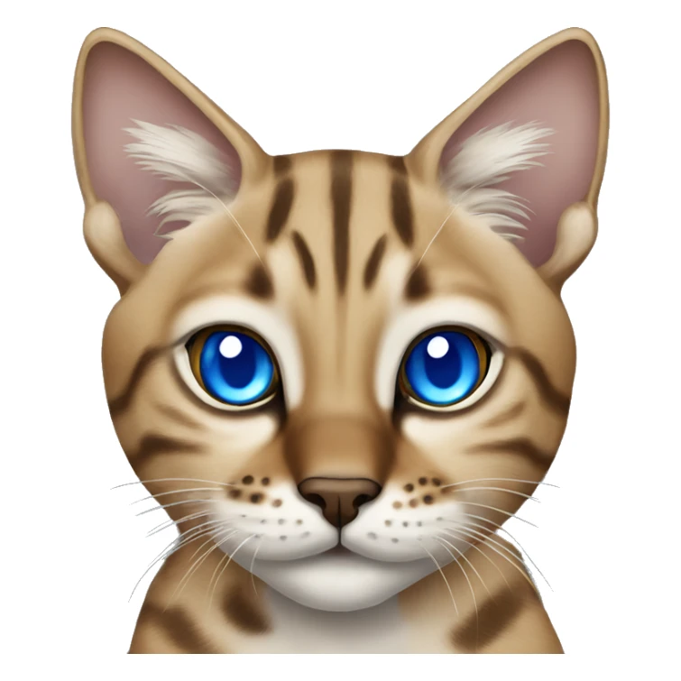 Lynx Bengal cat with Blue eyes standing sticker