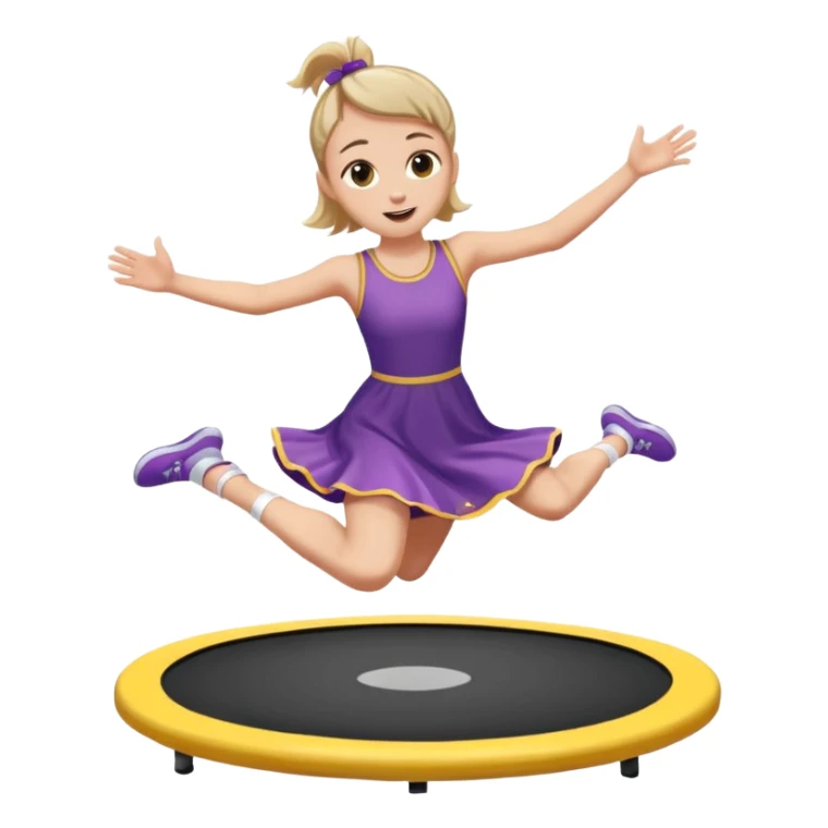 squeezie en robe qui fait du trampoline sticker