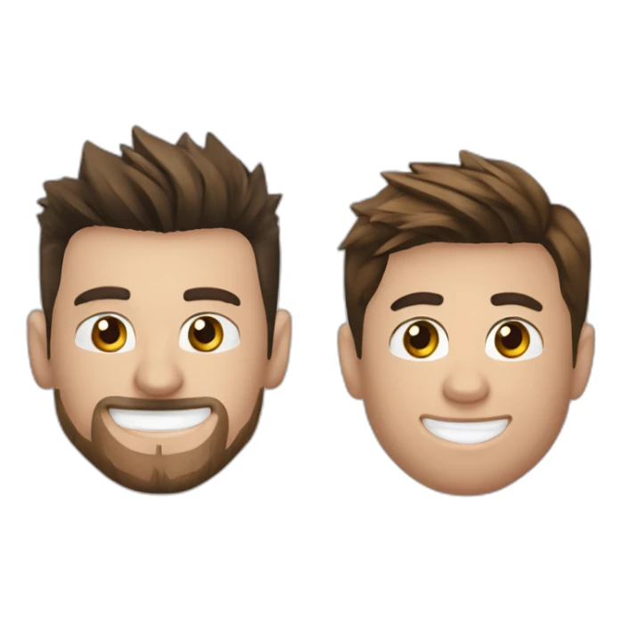 Messi et Cristiano Ronaldo qui s’embrassent  sticker