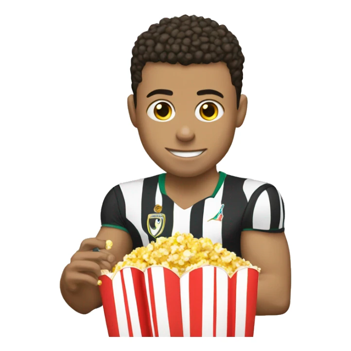 Ronaldo with Pop corn  sticker