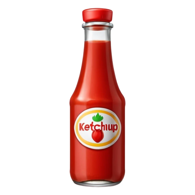 Glass Bottle of ketchup sticker