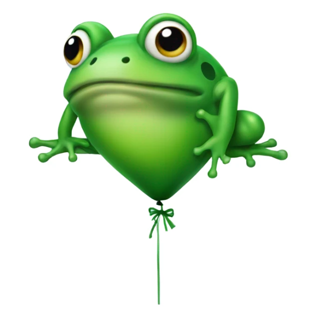ballon that looks like a green frog sticker