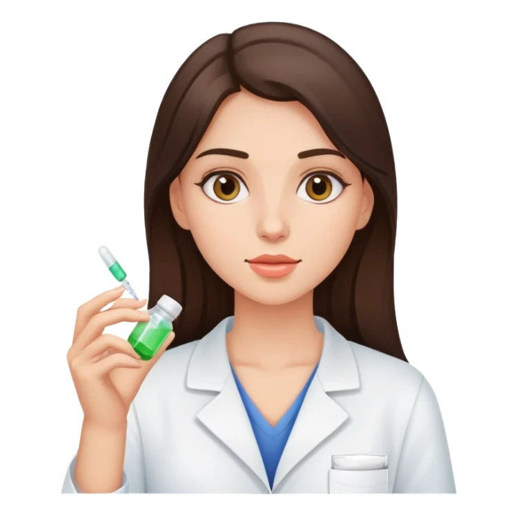 Beautiful fit brunette girltaking medicine  sticker