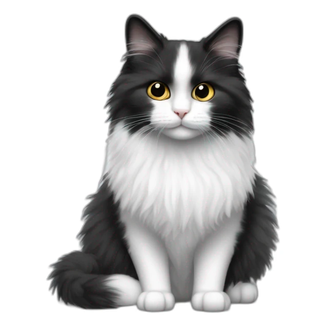 Black and white angora cat with Glock 19 sticker
