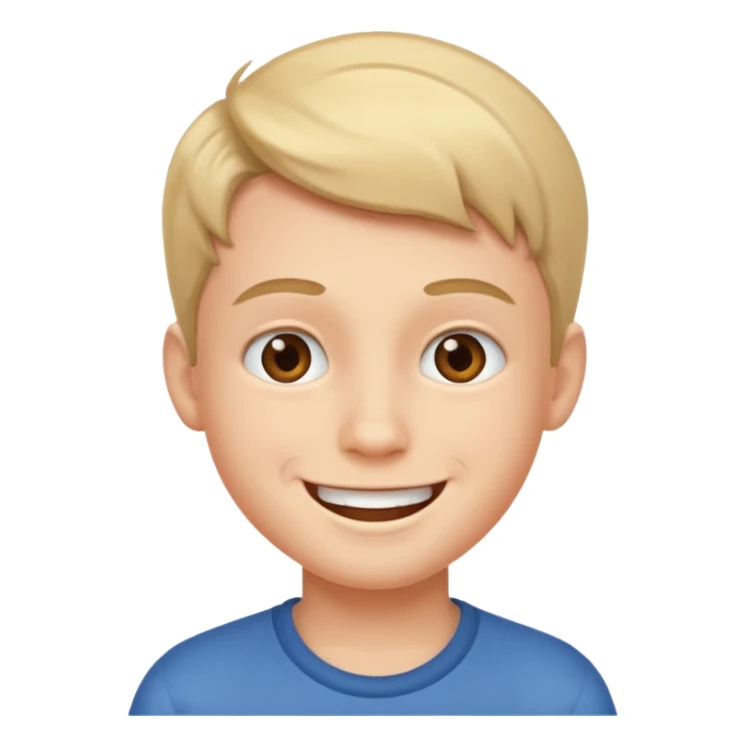 realistic parody portrait of boy sticker