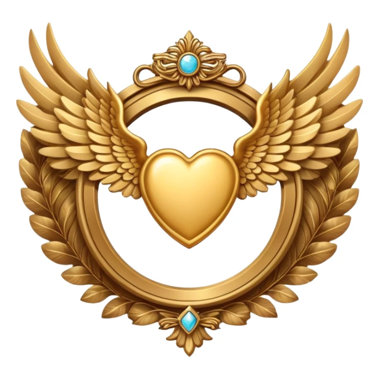 N award-in-frame-decorated-with-golden-angel--wings sticker