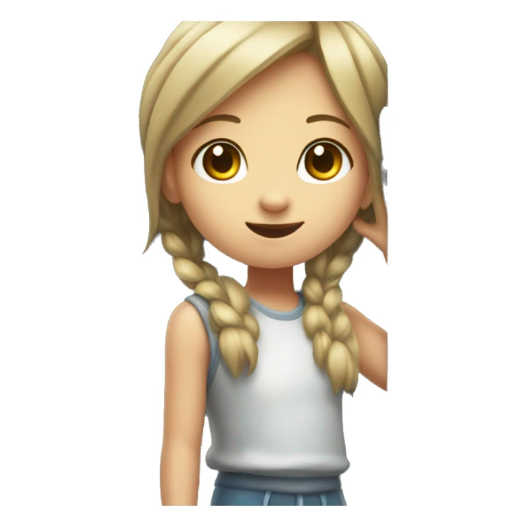 Girl on vertical metal beam sticker