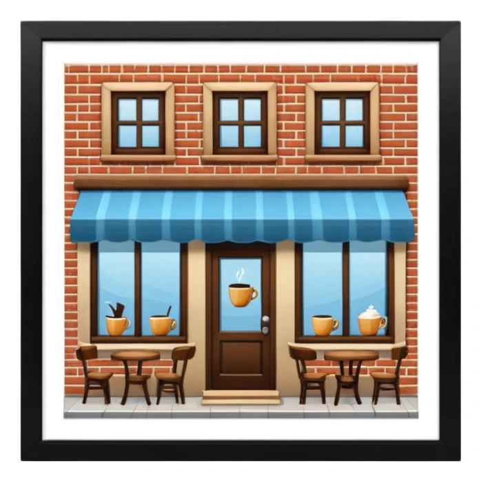 tienda por fuera de café sticker