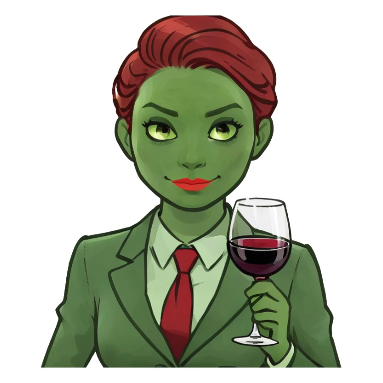 cute lawyer girl with red wine  sticker