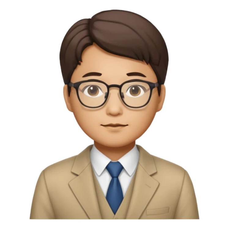 Korean CEO with galsses as a professor sticker