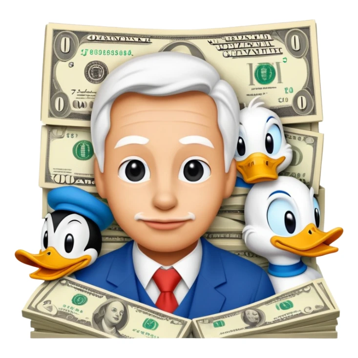 Sami with Donald duck and money sticker