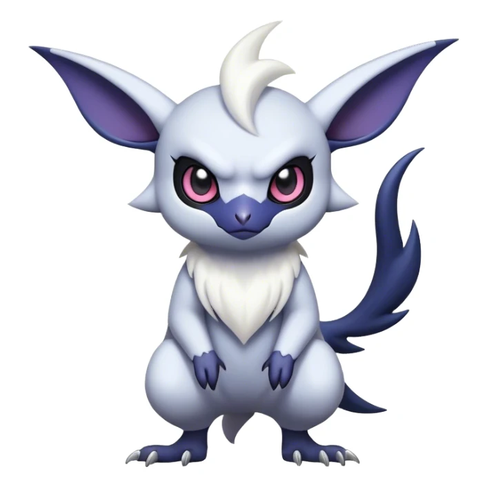 Edgy Cool Kawaii Noibat-Absol-Pokemon Full Body sticker