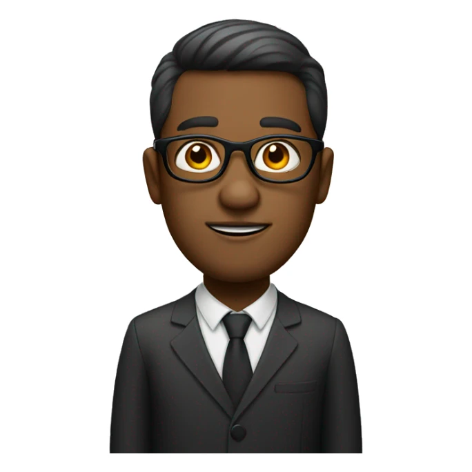 a man with glasses and large eyes sticker