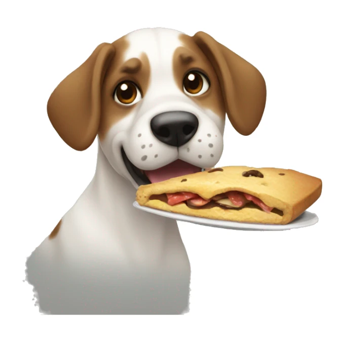 dog eating a picture of dreamsmp sticker