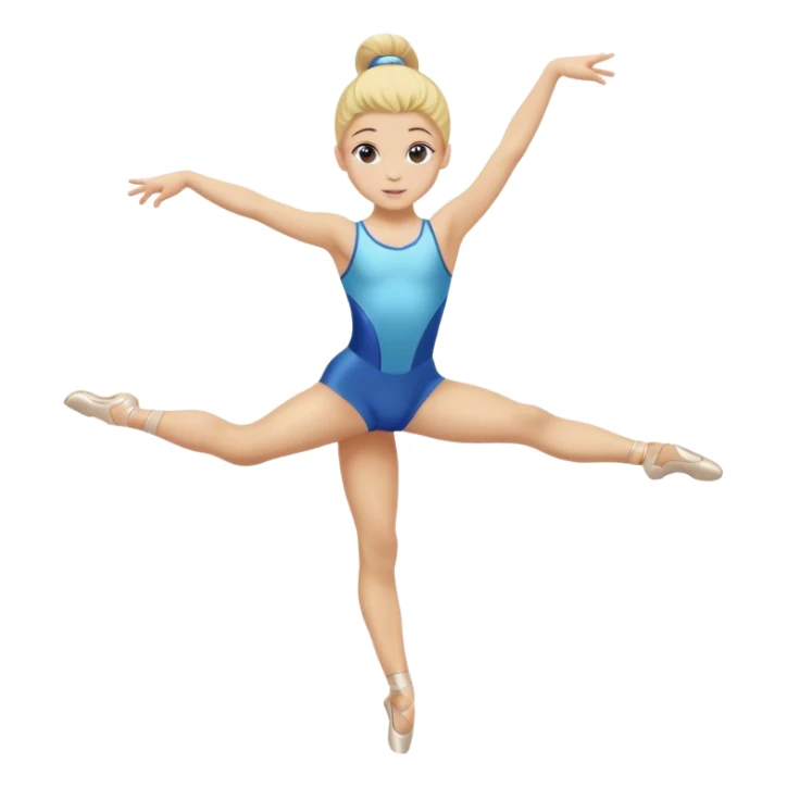  dancer-gymnast with blonde hair (kids) sticker