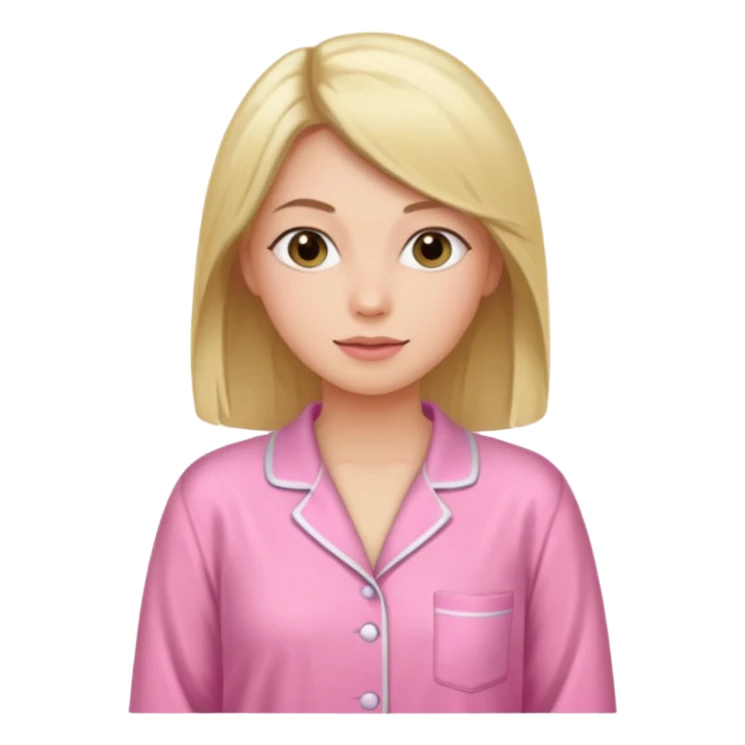 Make a women woth straight hair using pj pink sticker