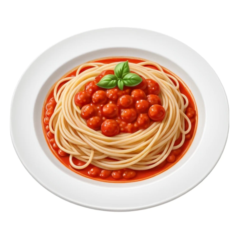 spaghetti with tomato sauce on a white plate

 sticker