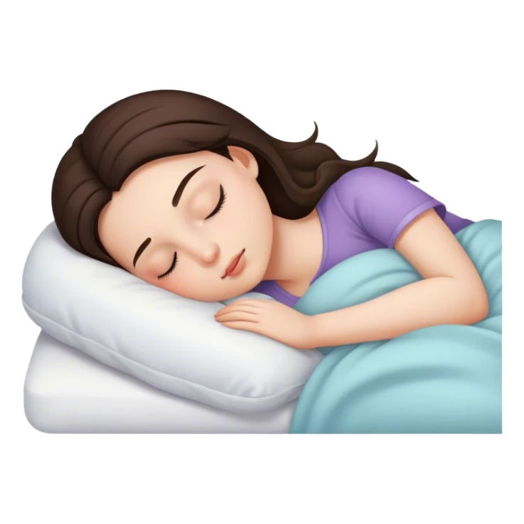 Brunette girl sleepin sticker